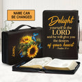 Personalized Sunflower & Butterfly Bible Cover