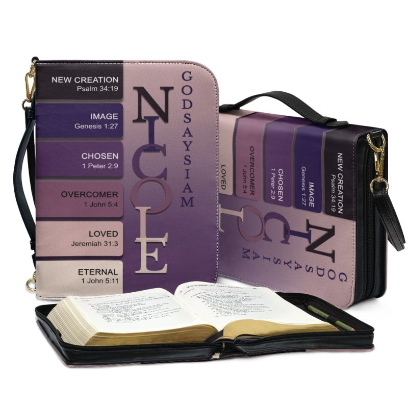 Personalized Name Meaning Lavender Bible Cover
