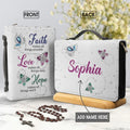 Faith Love Hope Butterfly Personalized Bible Cover