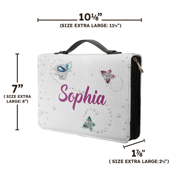 Faith Love Hope Butterfly Personalized Bible Cover