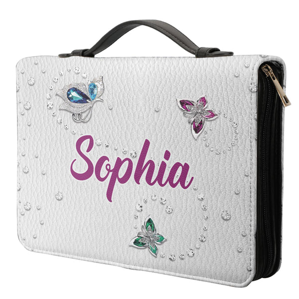 Faith Love Hope Butterfly Personalized Bible Cover