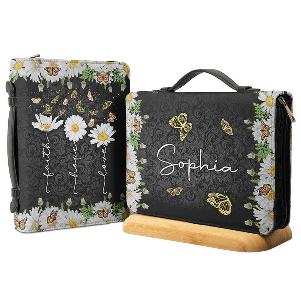 Personalized Faith Hope Love Bible Cover