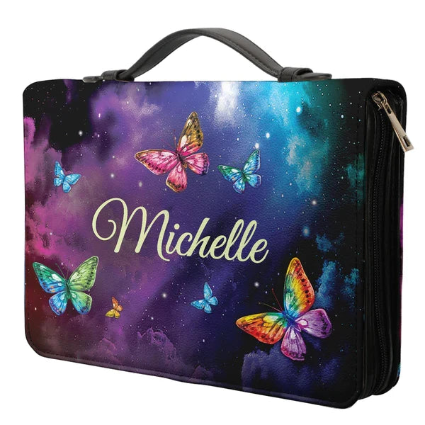 Personalized Psalm 46:10 Butterfly Bible Cover