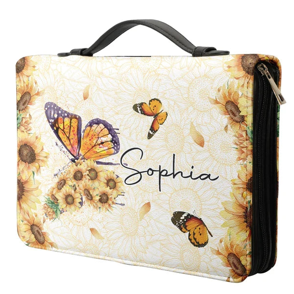Personalized Butterfly Psalm 46:10 Bible Cover