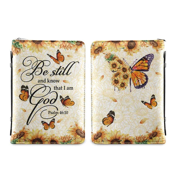 Personalized Butterfly Psalm 46:10 Bible Cover