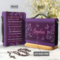 Personalized Purple Butterfly Bible Cover