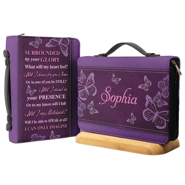 Personalized Purple Butterfly Bible Cover
