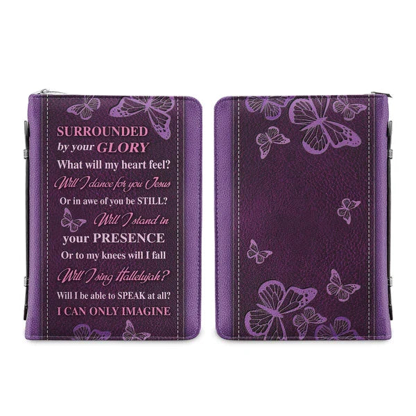 Personalized Purple Butterfly Bible Cover