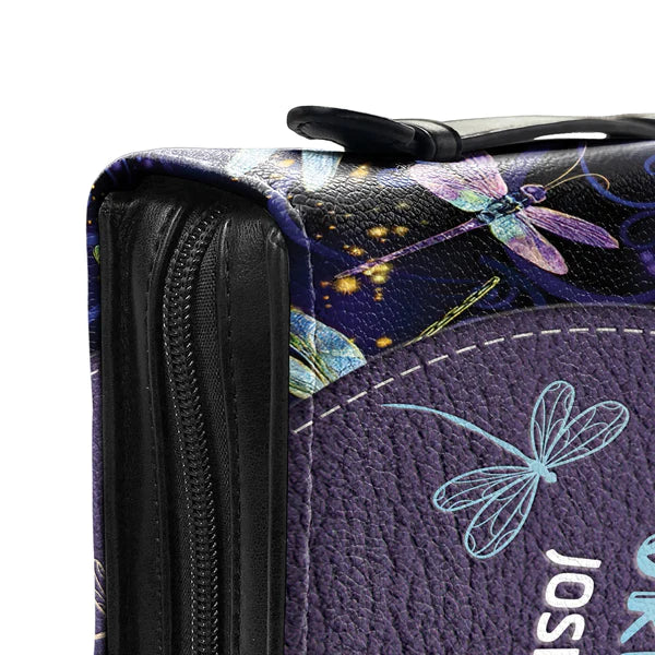 Personalized Dragonfly Bible Cover - Joshua 1:9