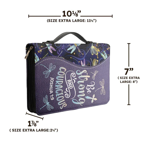 Personalized Dragonfly Bible Cover - Joshua 1:9