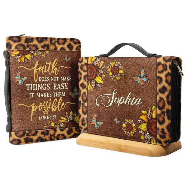 Personalized Sunflower Faith Bible Cover