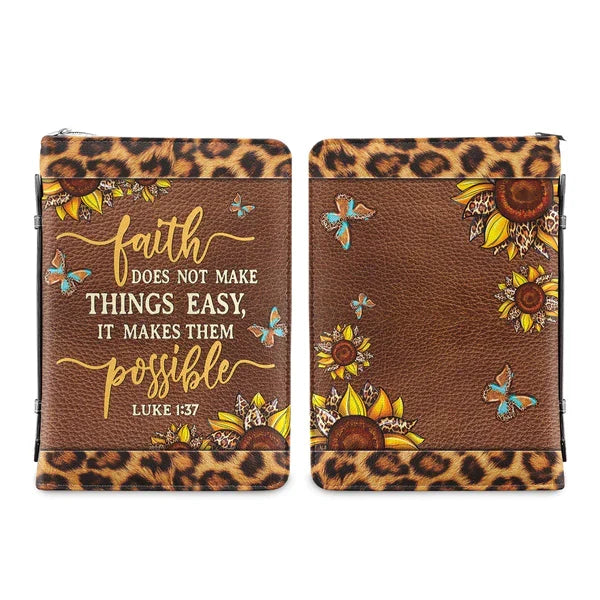 Personalized Sunflower Faith Bible Cover