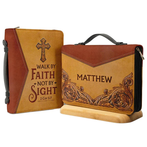 Walk By Faith Personalized Bible Cover