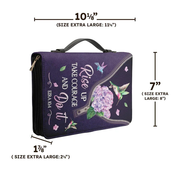 Personalized Ezra 10:4 Hummingbird Bible Cover