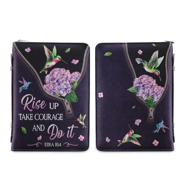 Personalized Ezra 10:4 Hummingbird Bible Cover