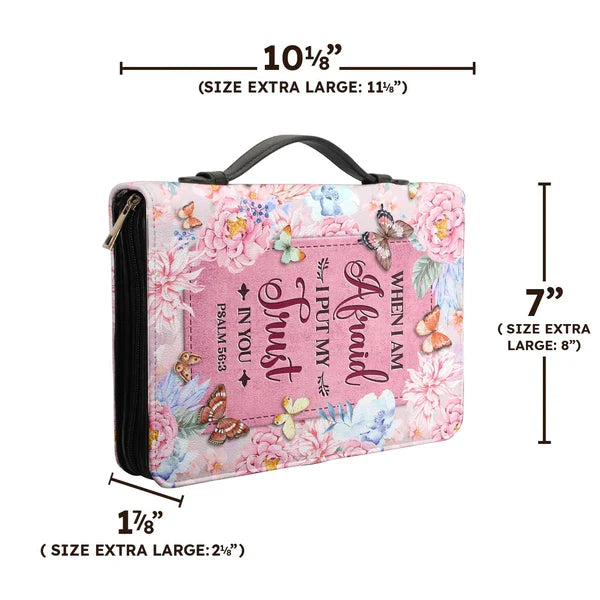 Personalized Butterfly Psalm 56:3 Bible Cover