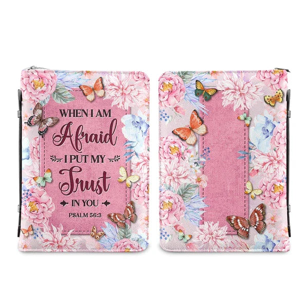 Personalized Butterfly Psalm 56:3 Bible Cover
