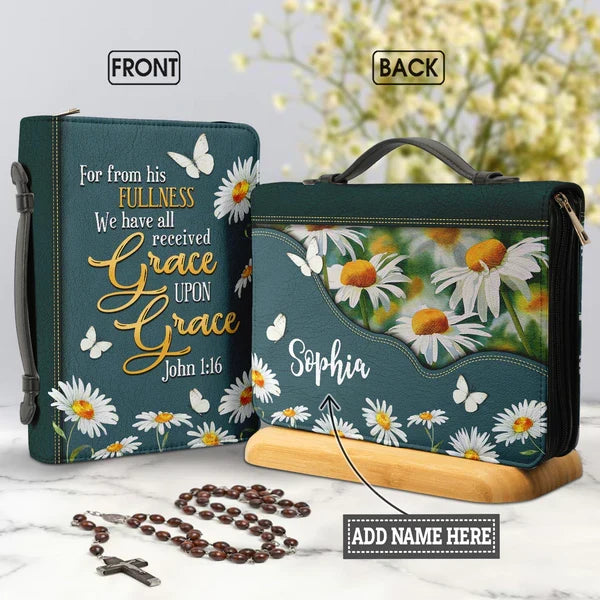 Grace Upon Grace Personalized Bible Cover