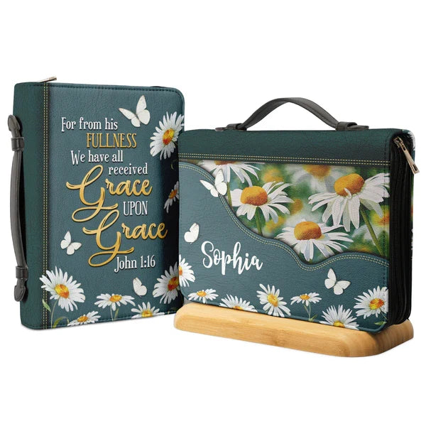 Grace Upon Grace Personalized Bible Cover