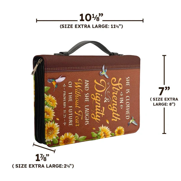 Personalized Proverbs 31:25 Bible Cover