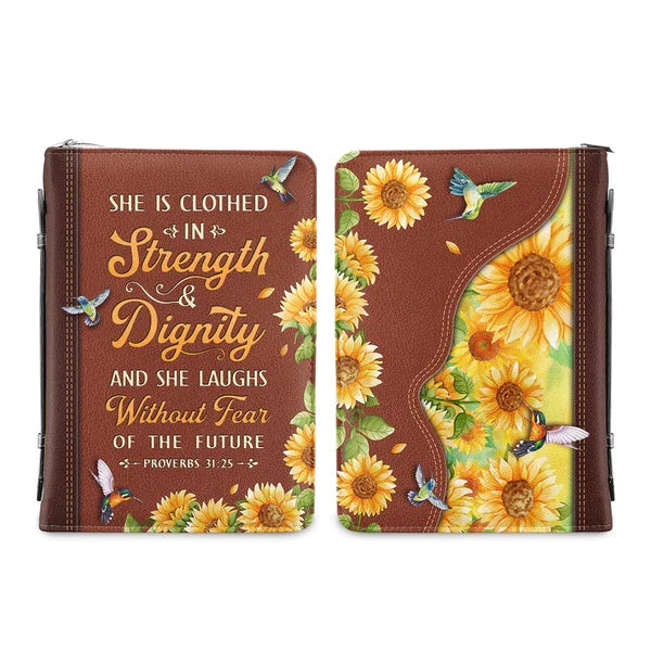 Personalized Proverbs 31:25 Bible Cover