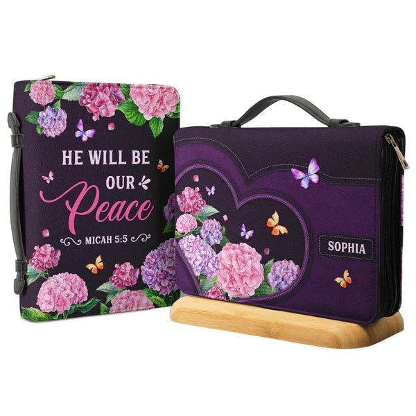 Personalized Micah 5:5 Peace Bible Cover