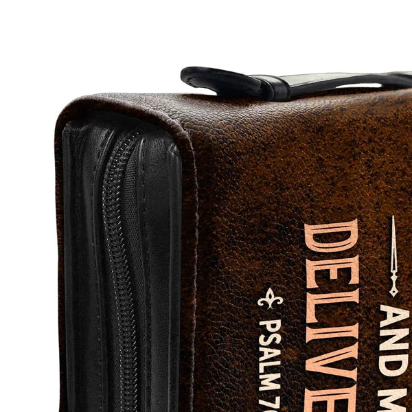 Personalized Psalm 70:5 Lion Bible Cover