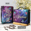 Philippians 4:13 Butterfly Galaxy Bible Cover