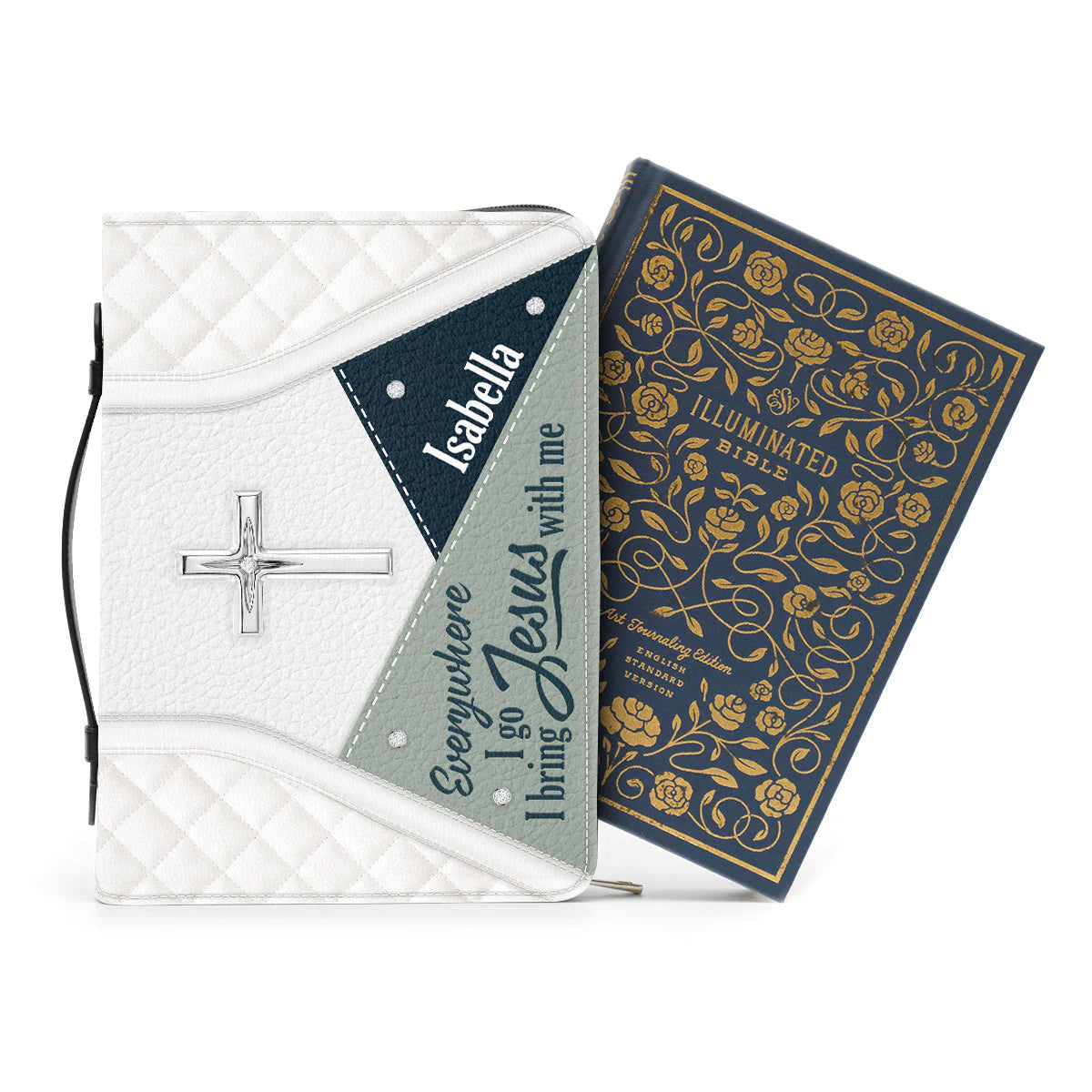Personalized Everywhere I Go Bible Cover for Women