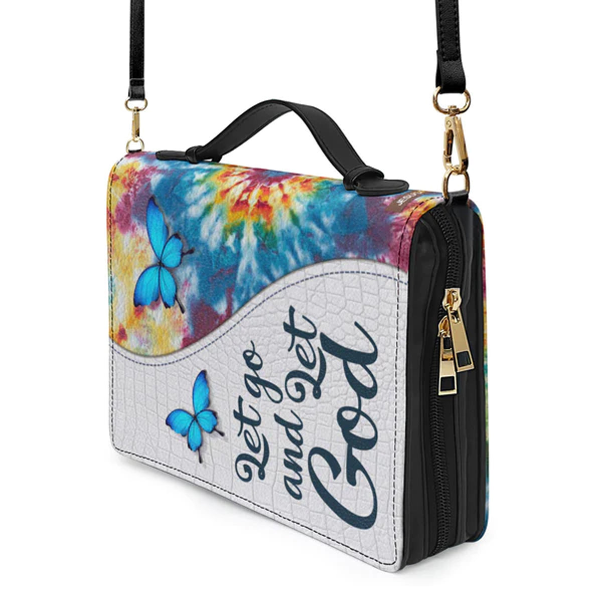 Personalized Let Go & Let God Butterfly Bible Cover