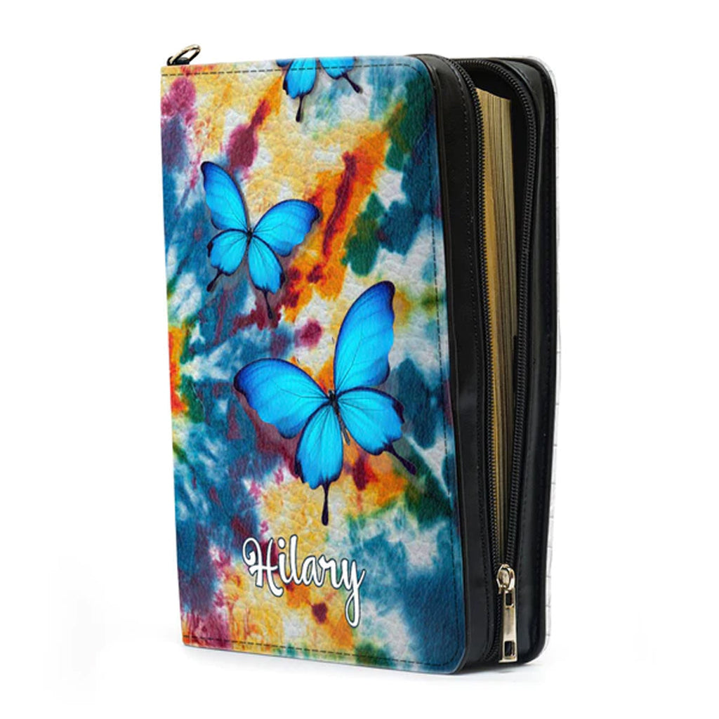 Personalized Let Go & Let God Butterfly Bible Cover