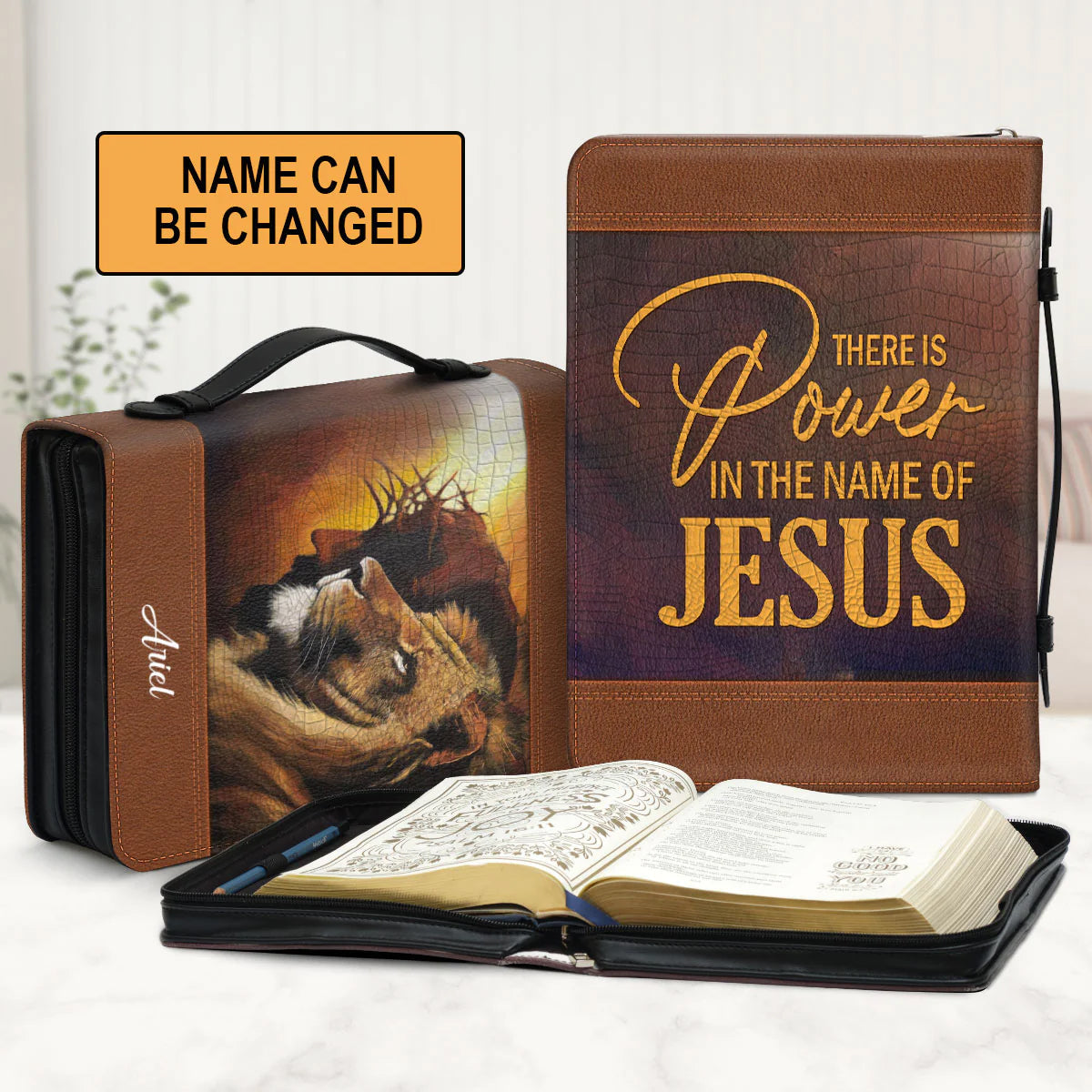 Personalized Power in Jesus Name Bible Cover