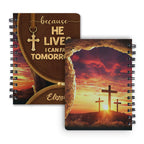 Personalized "Because He Lives" Faith Spiral Journal