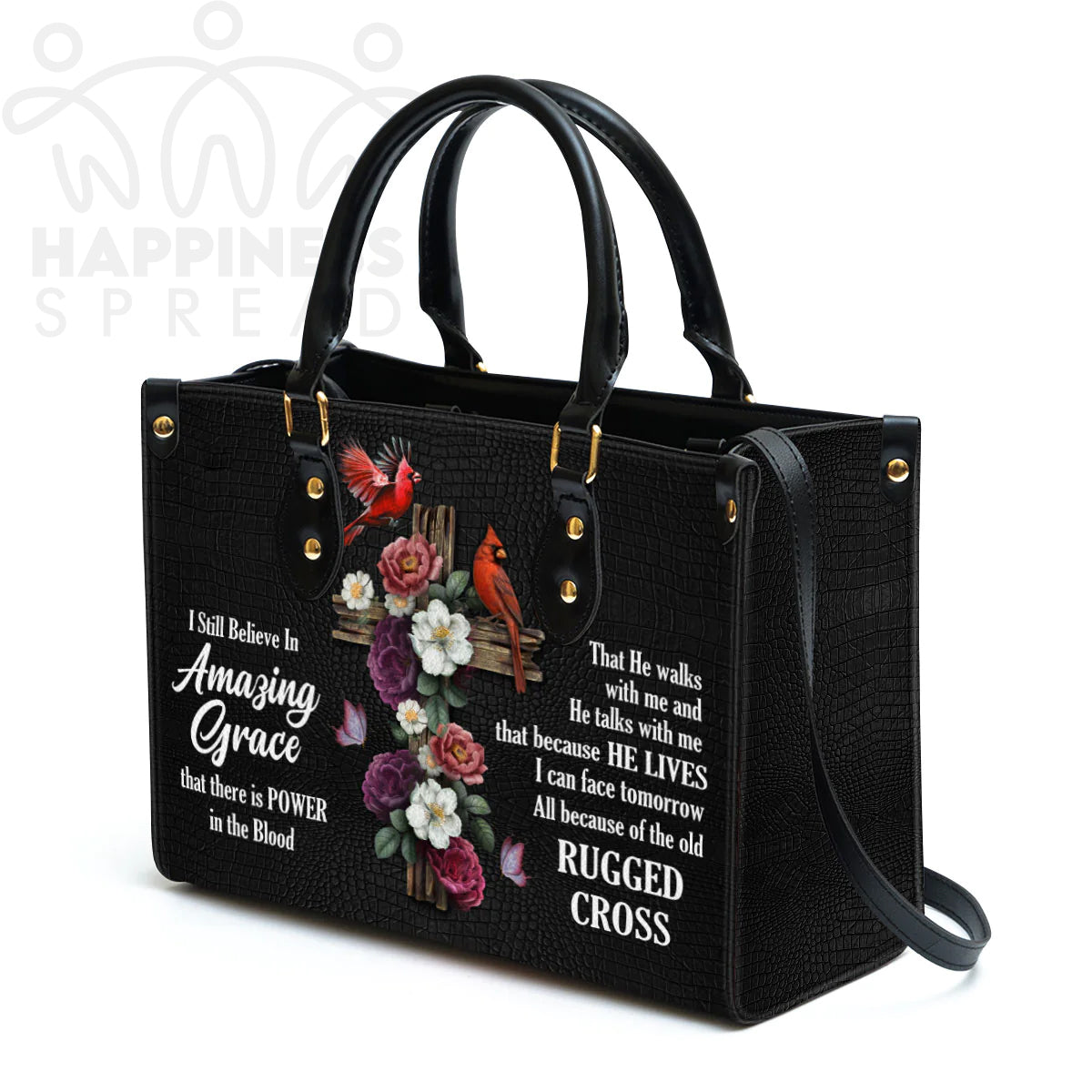Personalized Amazing Grace Leather Handbag