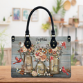 Personalized Faith Hope Love Leather Handbag