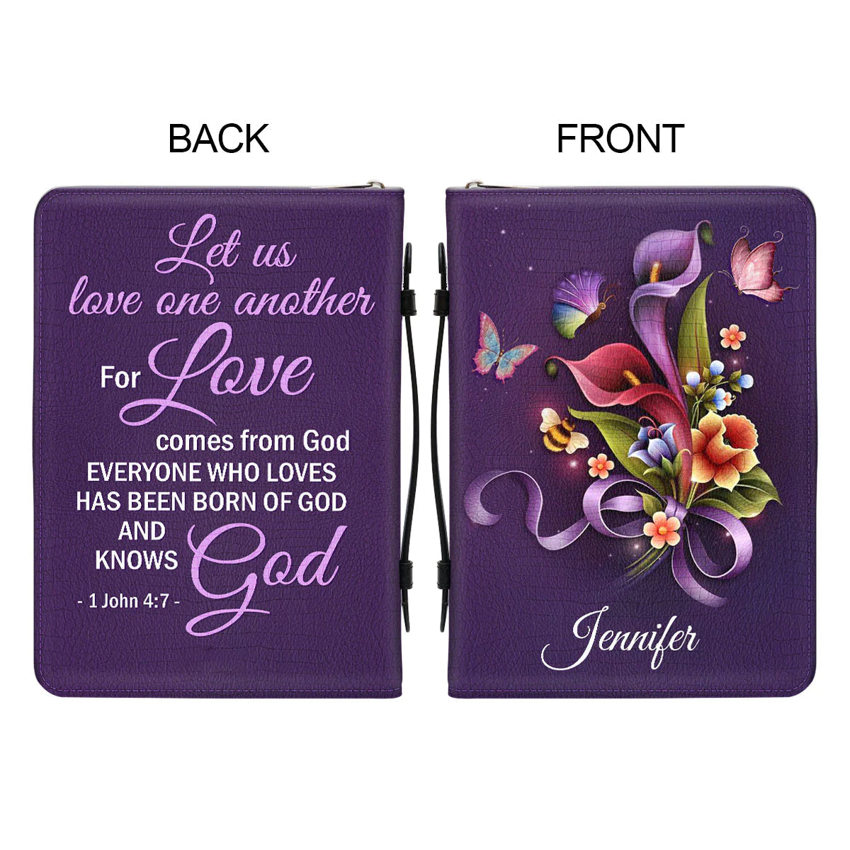 Personalized Let Us Love One Another Bible Cover