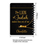 Personalized "The Lion Of Judah" Faith Spiral Journal