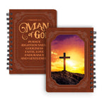 Personalized "Man Of God" Christian Spiral Journal