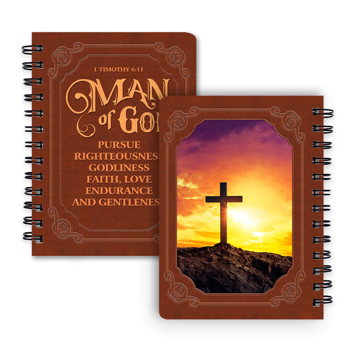 Personalized "Man Of God" Christian Spiral Journal