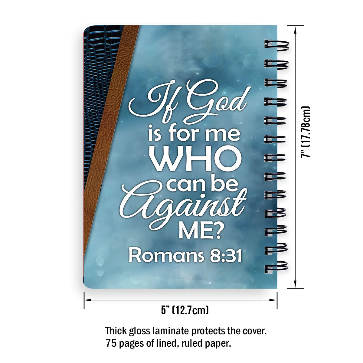 Personalized "If God Is For Me" Romans 8:31 Spiral Journal