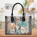 Today I Choose Joy Hummingbird Leather Handbag