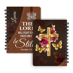 Personalized "The Lord Will Fight For Me" Spiral Journal