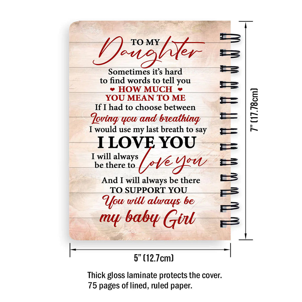 Personalized "To My Daughter" Faith Spiral Journal