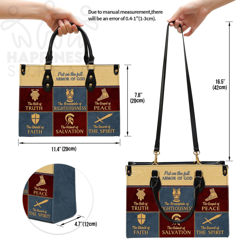 Personalized Gospel of Peace Leather Tote Bag