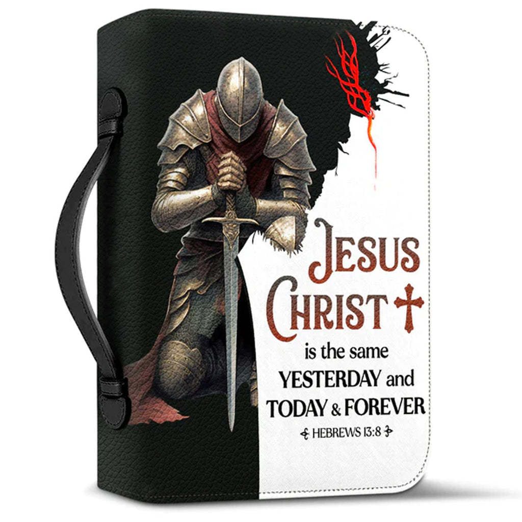Personalized Hebrews 13:8 Knight Bible Cover