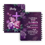 Personalized "I Will Bless The Lord" Psalm Spiral Journal