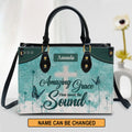 Amazing Grace Personalized Leather Tote Bag