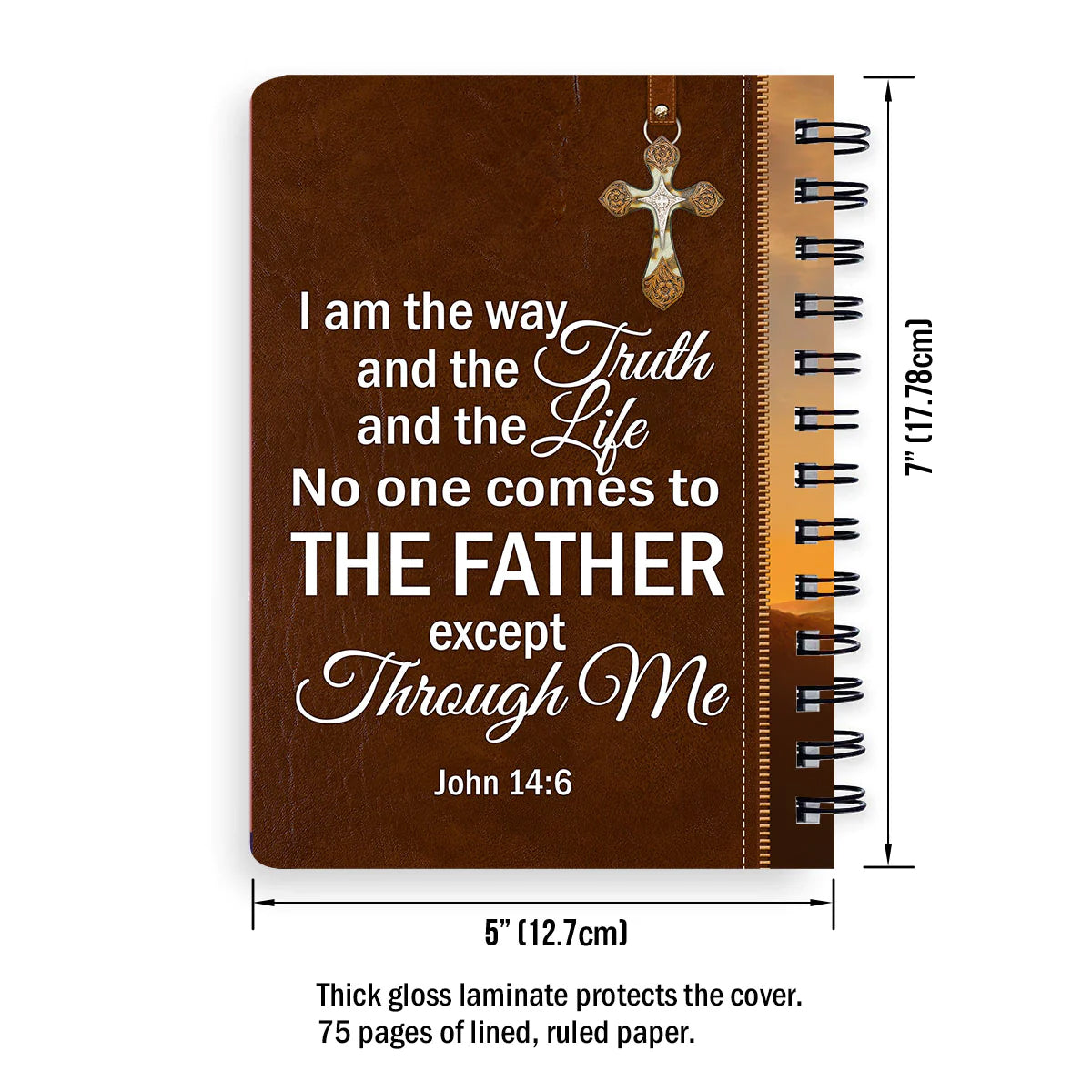 Personalized "No One Comes To The Father" Spiral Journal