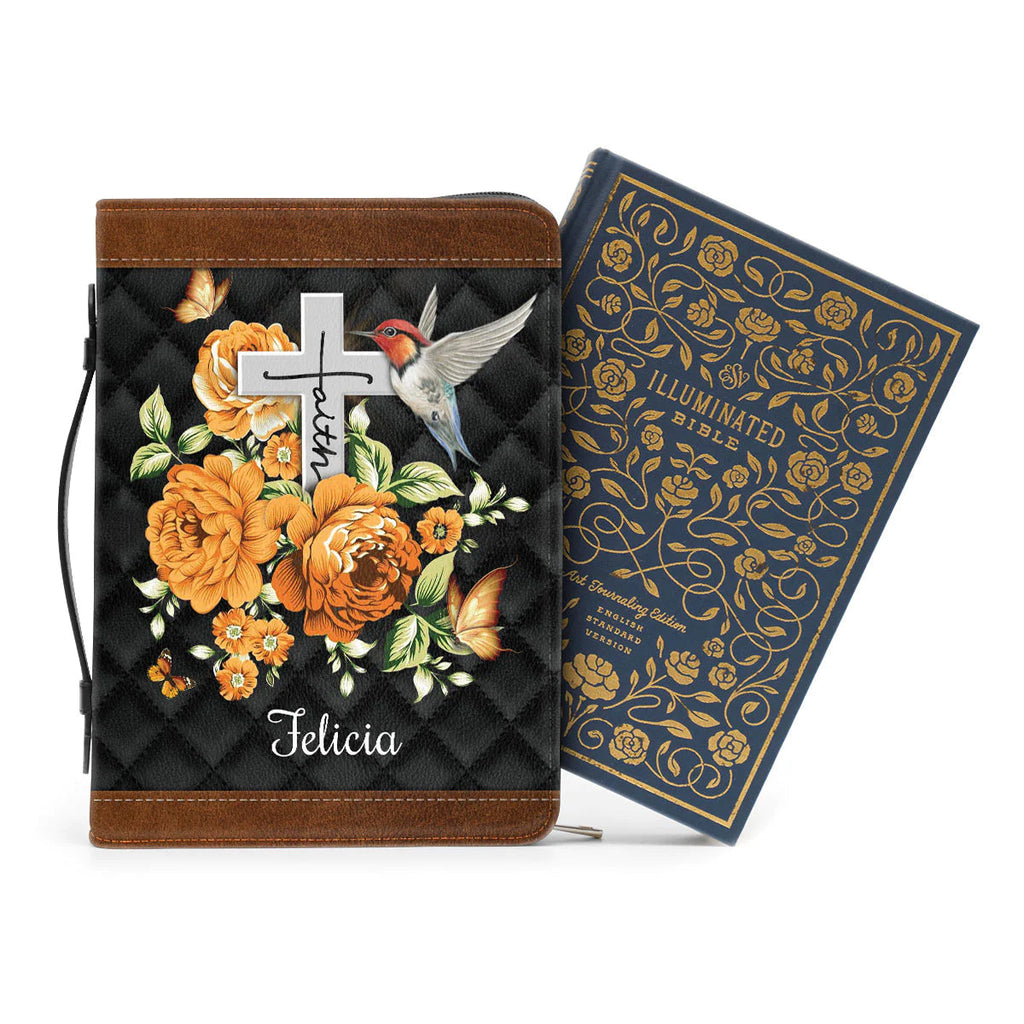 Personalized Psalm 34:1 Floral Bible Cover