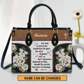 Personalized John 3:16 Christian Leather Tote